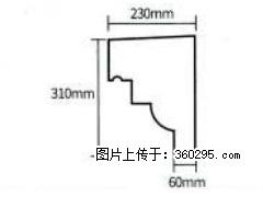 产品分解图型 - 檐口线，型号：SX311-YK-3，规格：230x310mm(3) - 驻马店三象EPS建材 zmd.sx311.cc